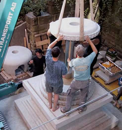 Building of stupa in Switzerland